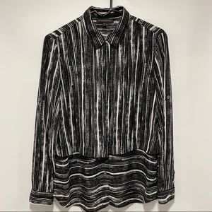 Banana Republic black and white button down Sz Medium